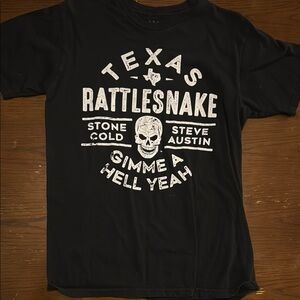 Black Stone Cold Steve Austin WWE Texas Rattlesnake Reptile T-Shirt